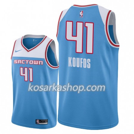 Dres Sacramento Kings Kosta Koufos 41 Nike 2018-19 City Edition Plava Swingman